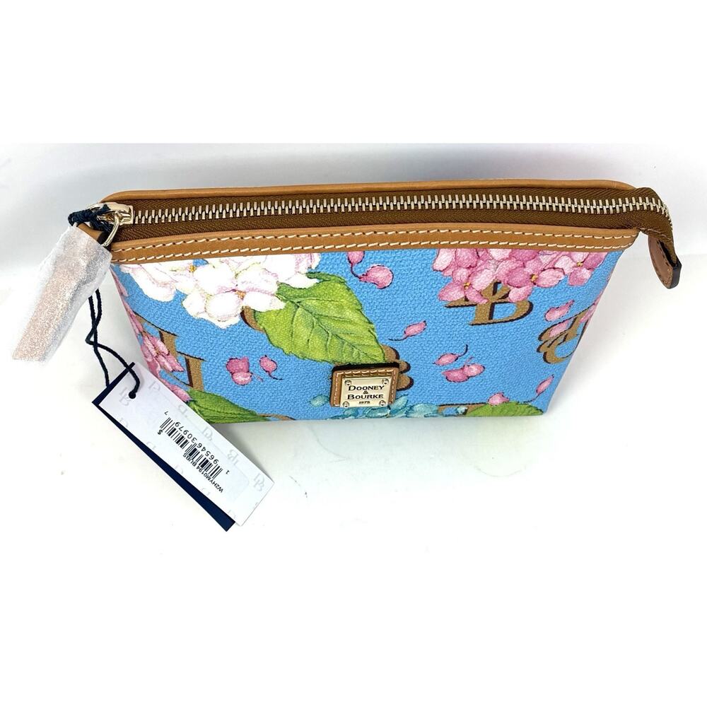 Dooney & Bourke Blue Floral Cosmetic Pouch - Picture 13 of 16